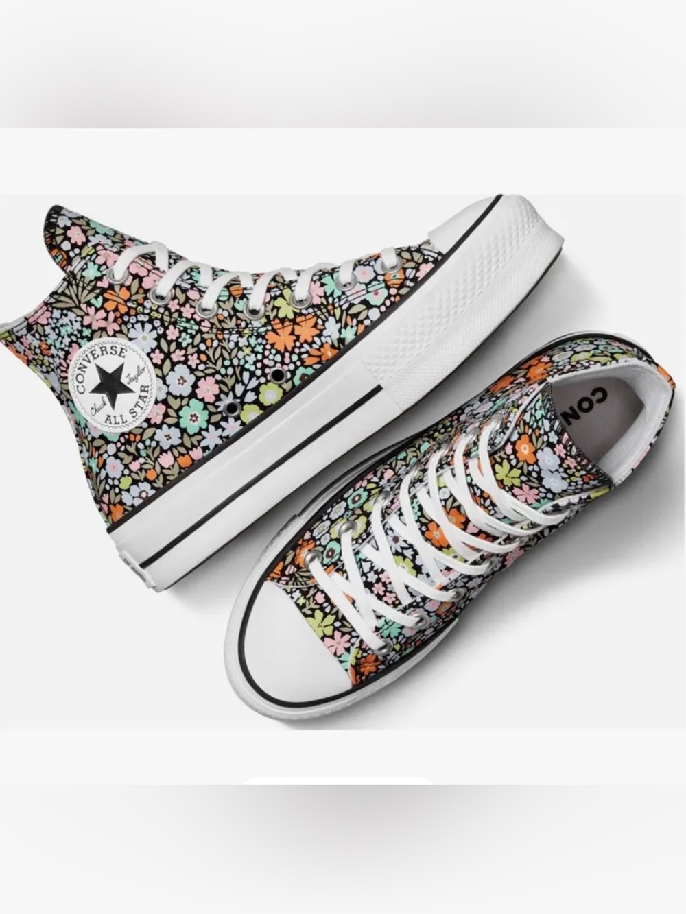 NWOB Converse Chuck Taylor All Star Lift Platform High 'Allover Florals' 10